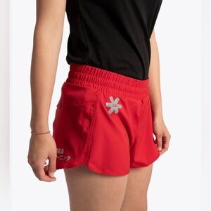 Osaka World Women’s Training Shorts In Red Side Pocket Attached Panty Sz L